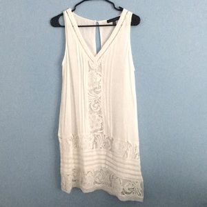 NWOT, gauzy white and Lace Sanctuary A-Line dress